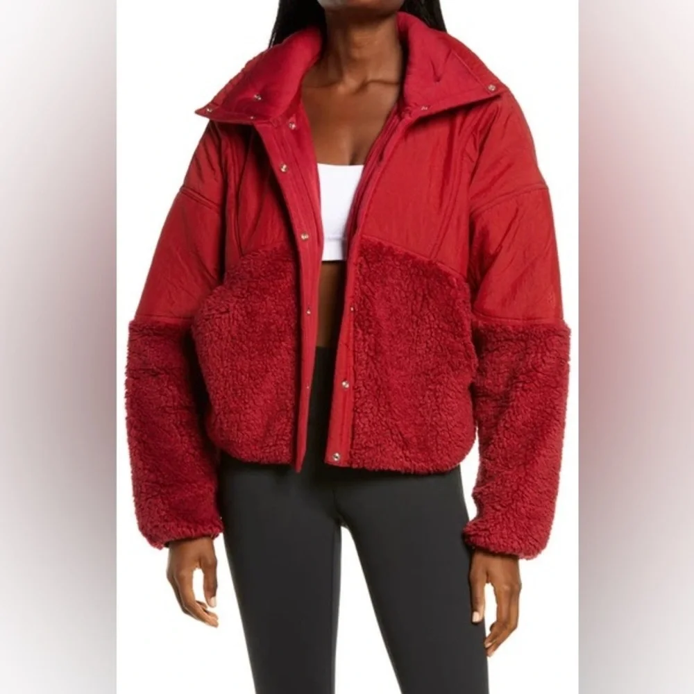 Free People Adventure Awaits Fleece Sherpa Hooded Jacket - Picture 1 of 12